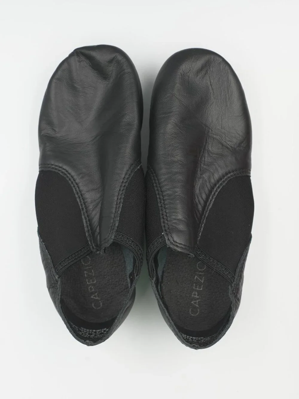 NIB Capezio EJ2 Black Leather Slip-On Jazz Dance Shoes Adult 6.5M